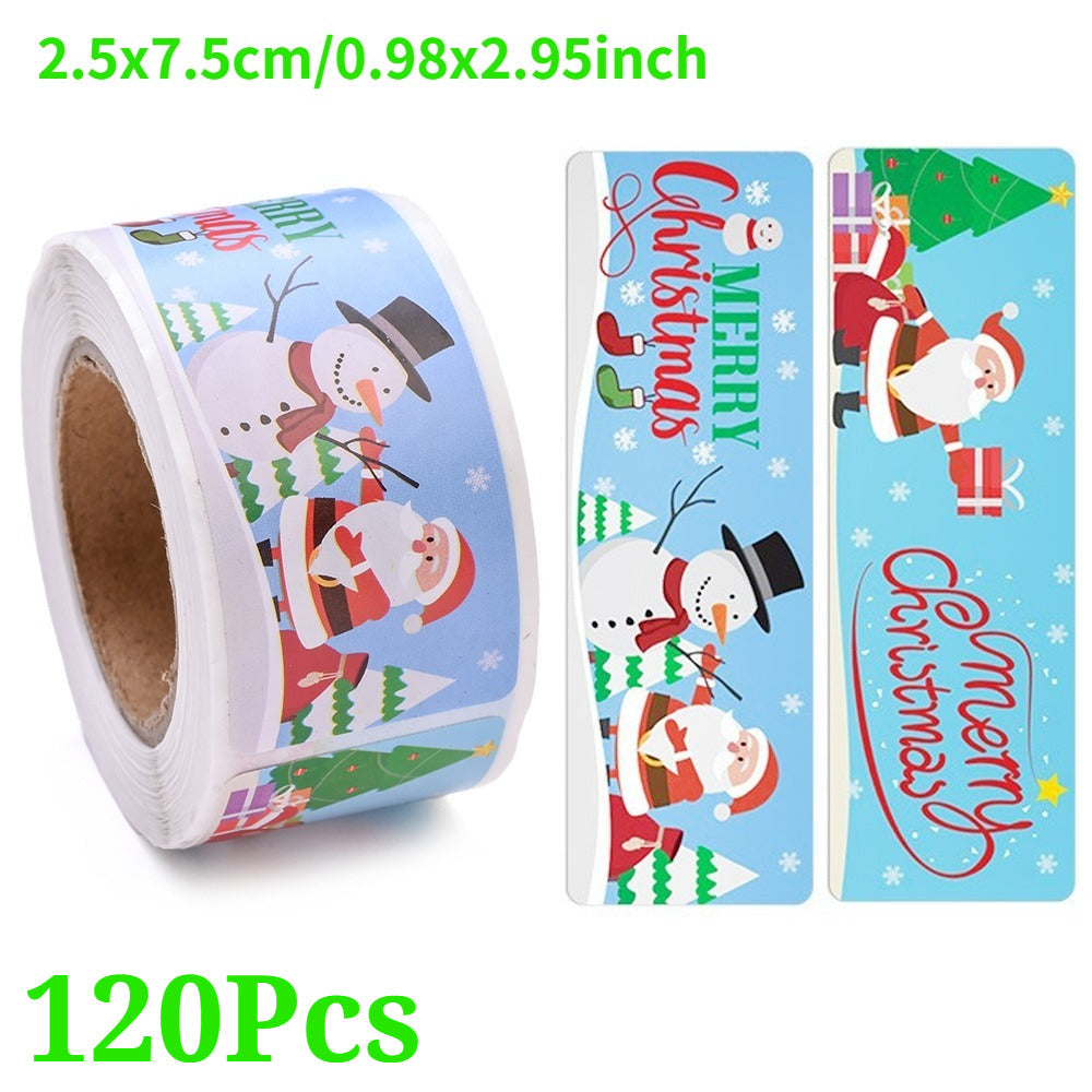 Christmas Pattern Rectangular Stickers