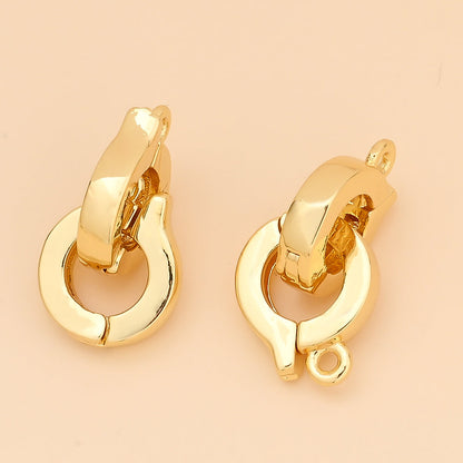 1 Pair 8mm Gold & Silver Copper Jewelry Clasps