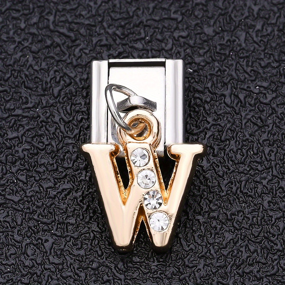1PC Rhinestone A-Z Letter Modular Bracelet Charm Set