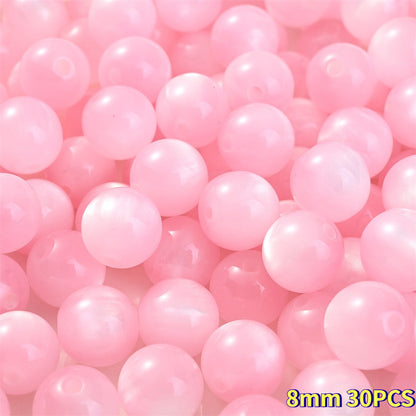 Cat Eye Resin Round Beads