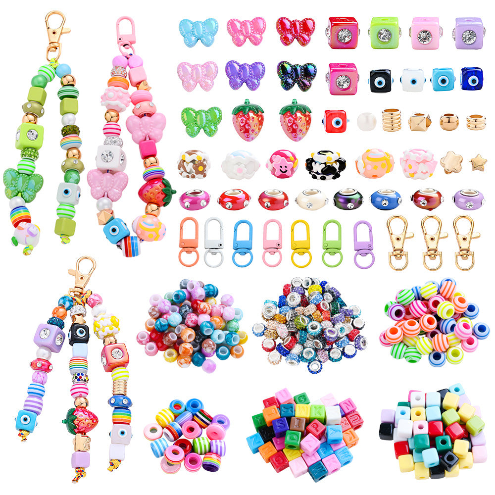 1 Box DIY Beads Keychain Making Kit
