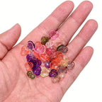 Transparent 3-Petal Flower Acrylic Beads