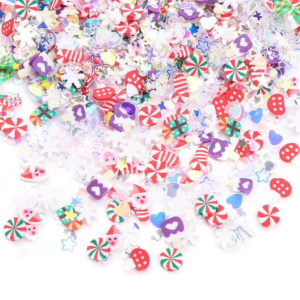 Christmas Polymer Clay Spacer Beads