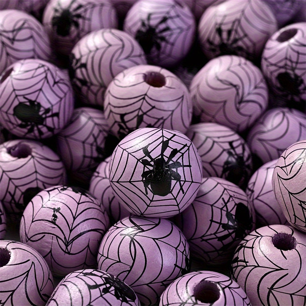Halloween Printed Wooden Spacer Beads
