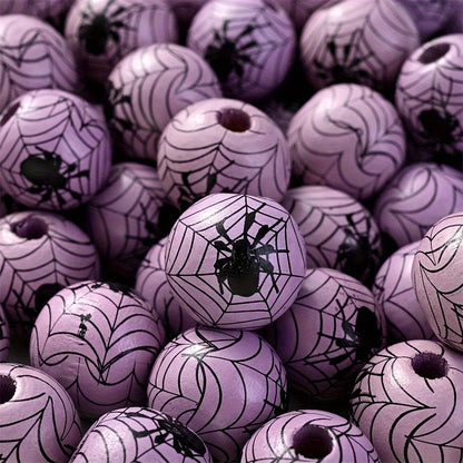 Halloween Printed Wooden Spacer Beads