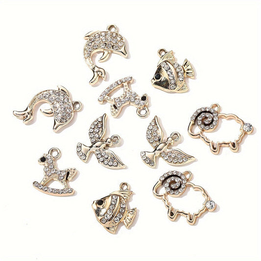 Golden Animal Alloy Pendant Set