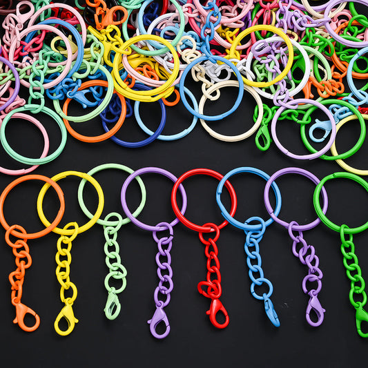 Colored Metal Keychain Chain Set