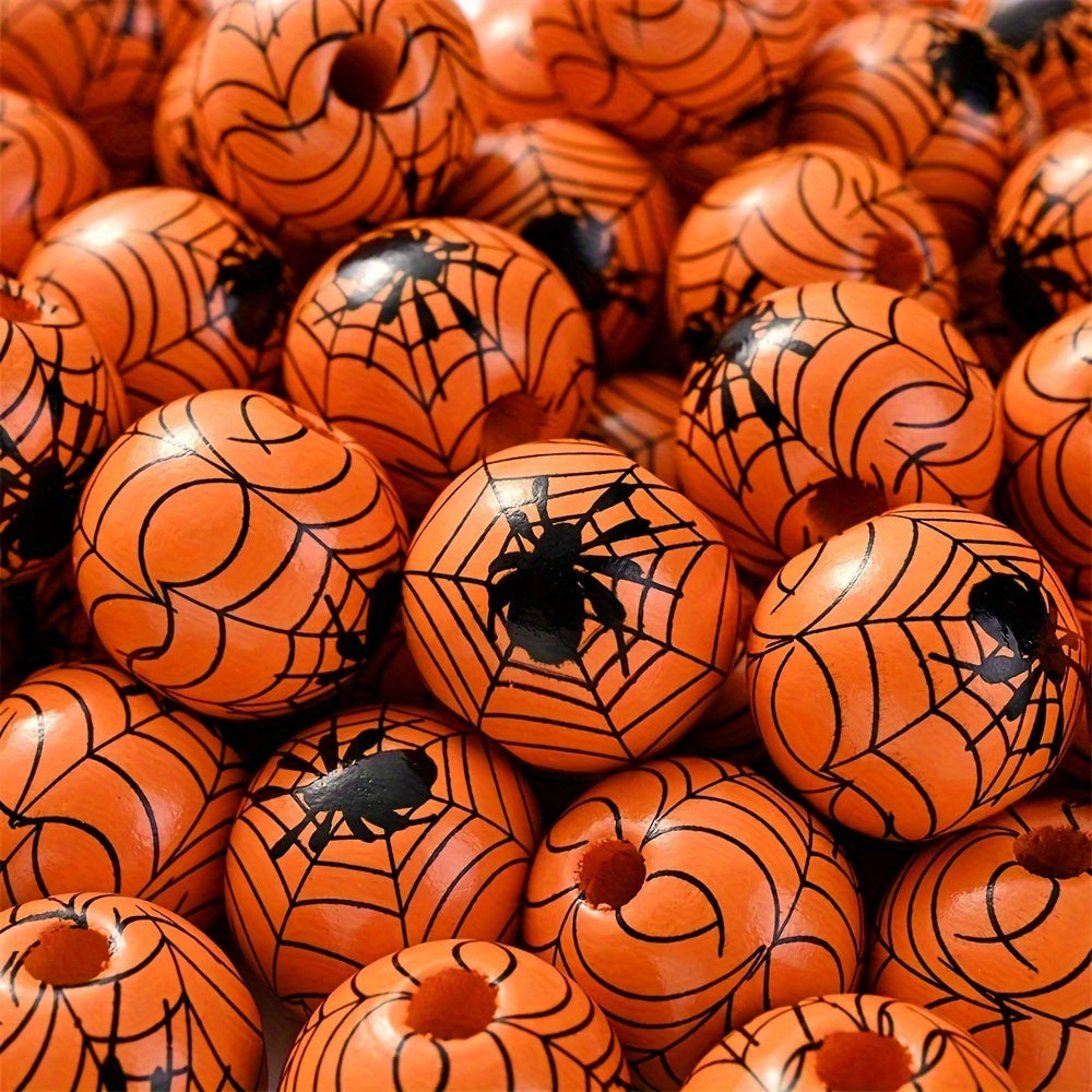 Halloween Printed Wooden Spacer Beads