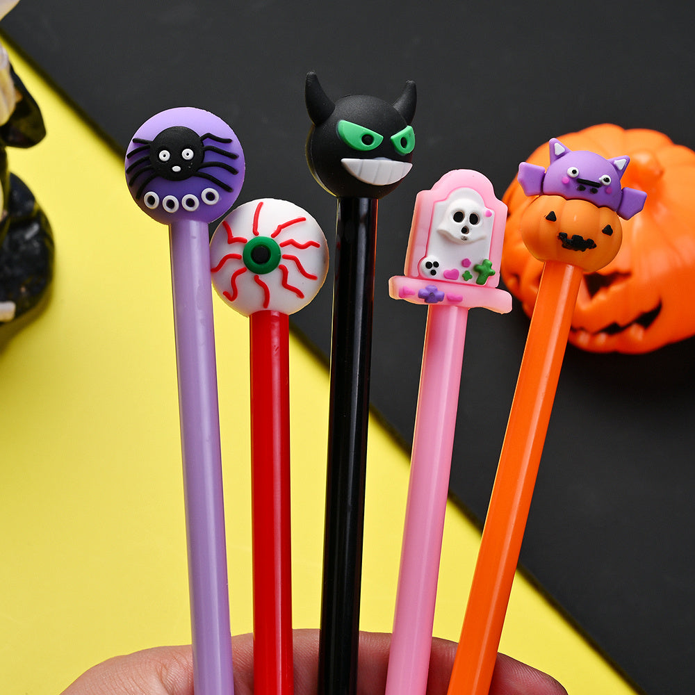 20PCS Halloween Pumpkin, Skull, Ghost & Bat Ballpoint Pen Set
