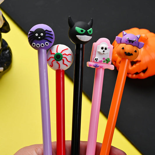 20PCS Halloween Pumpkin, Skull, Ghost & Bat Ballpoint Pen Set