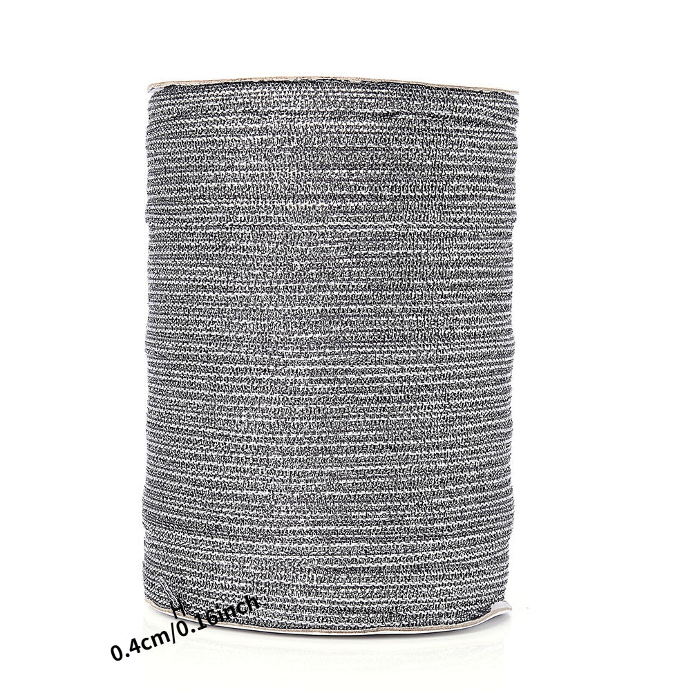 Grey Glitter Ribbon