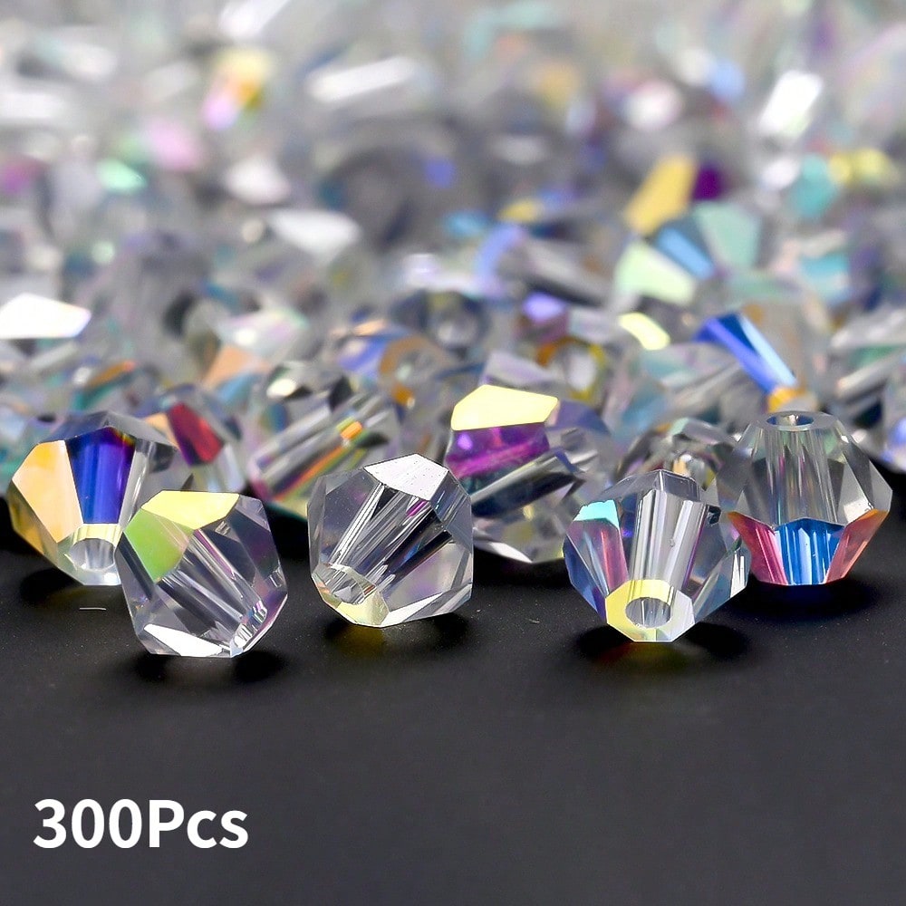 3/4 mm AB Glass Rhombus Beads
