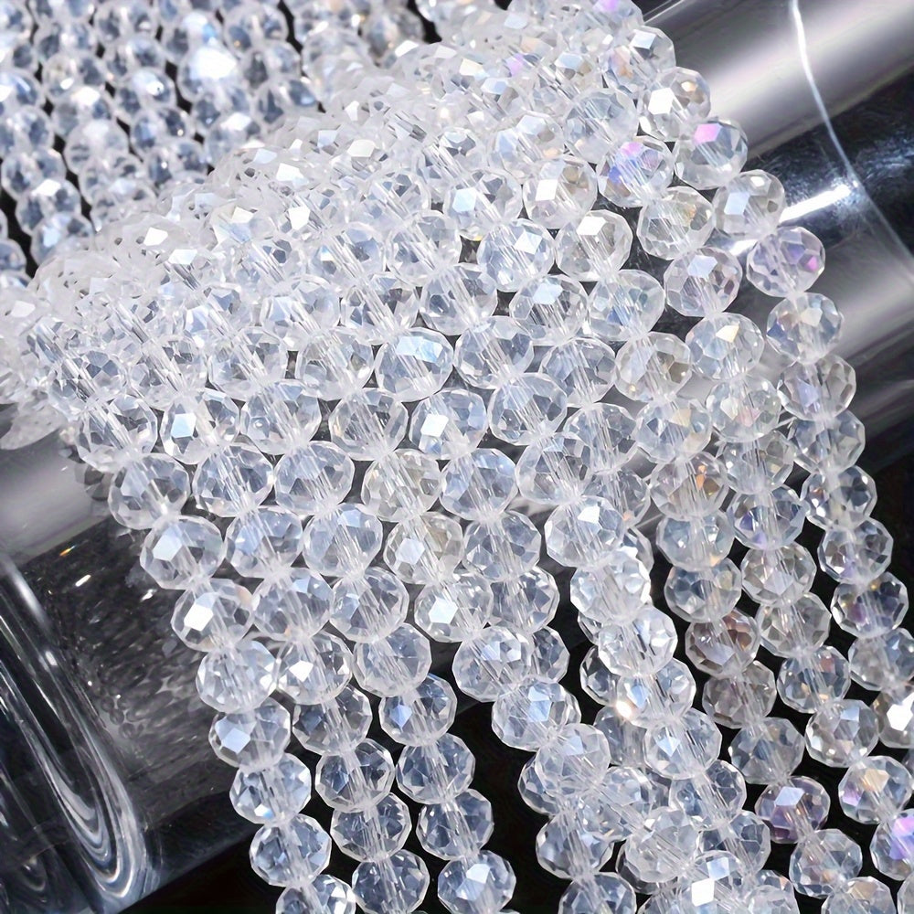 100/200/500PCS 4/6/8mm Sparkling Glass Faux Crystal Bead Set