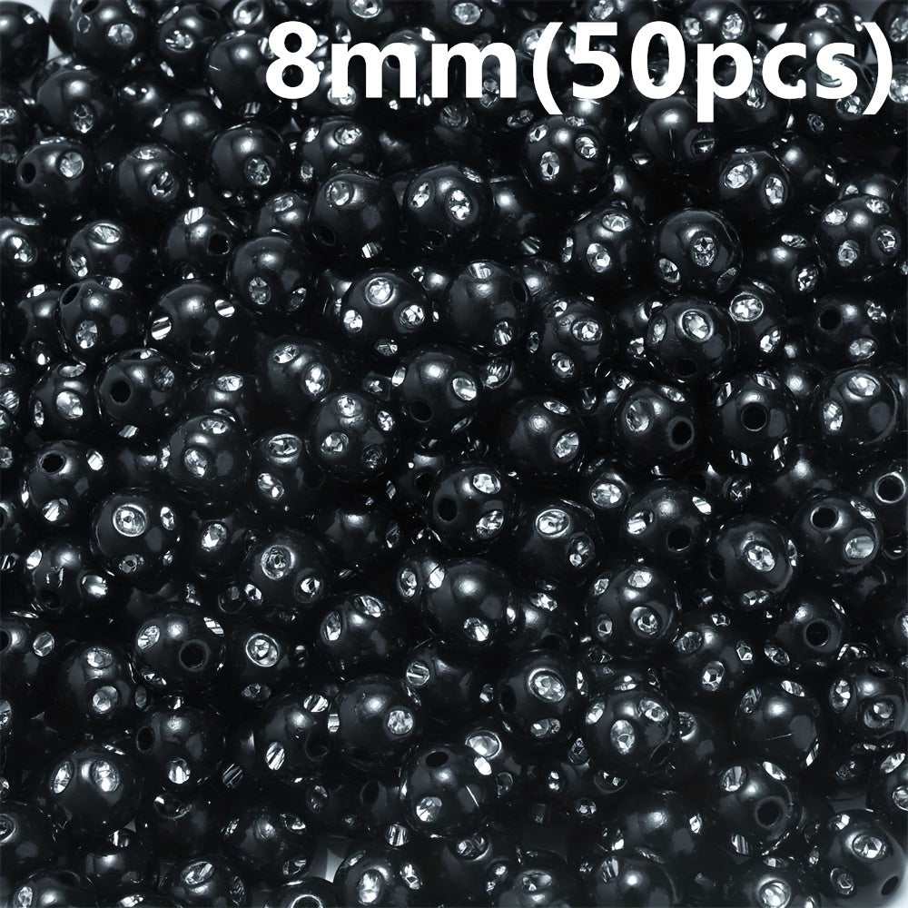 Mixed Acrylic Round Spacer Beads