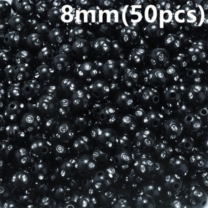 Mixed Acrylic Round Spacer Beads