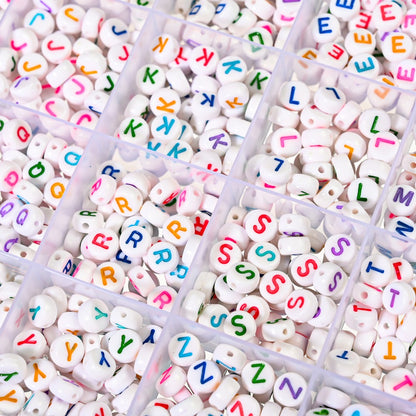 1200pcs/Box Acrylic Alphabet Letter Bead Kit