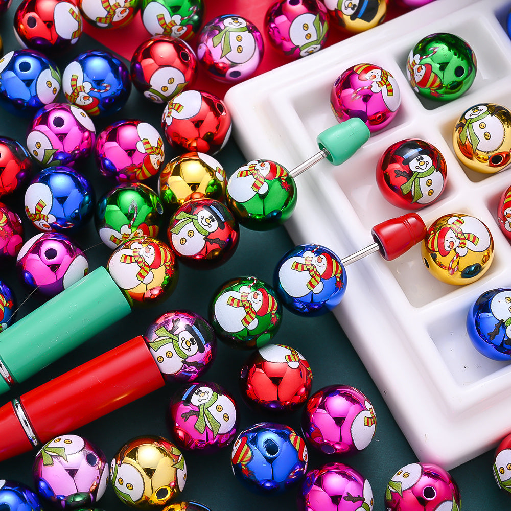 Christmas Acrylic Santa Claus Beads