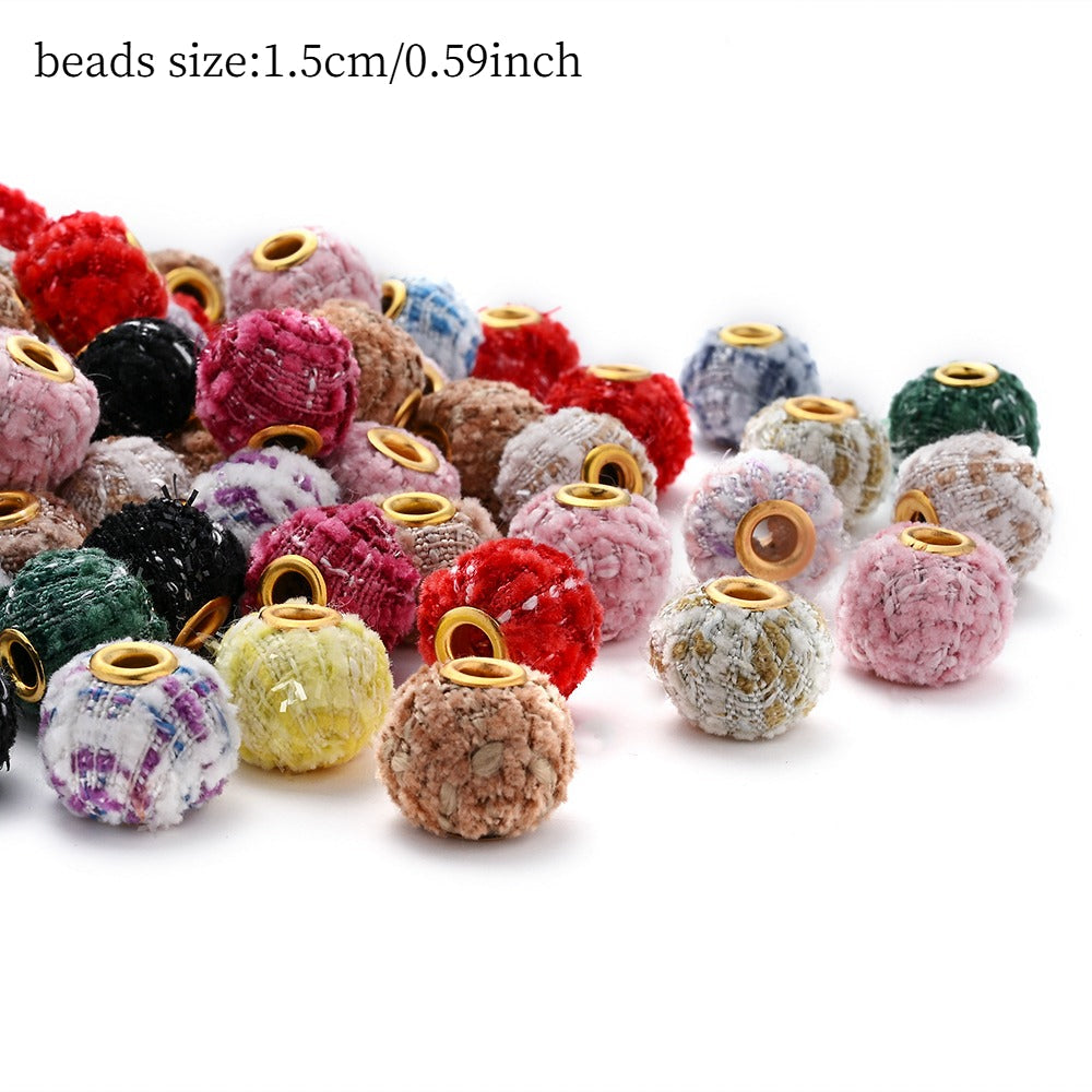 13x15 mm Plaid Large-Hole Beads