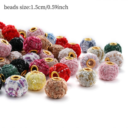 13x15 mm Plaid Large-Hole Beads