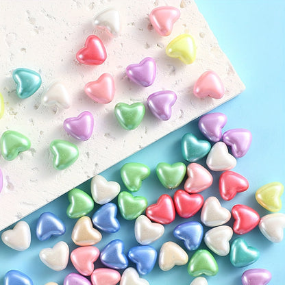 50/100PCS Assorted Styles Matte Acrylic Beads - Stars, Hearts, Butterflies
