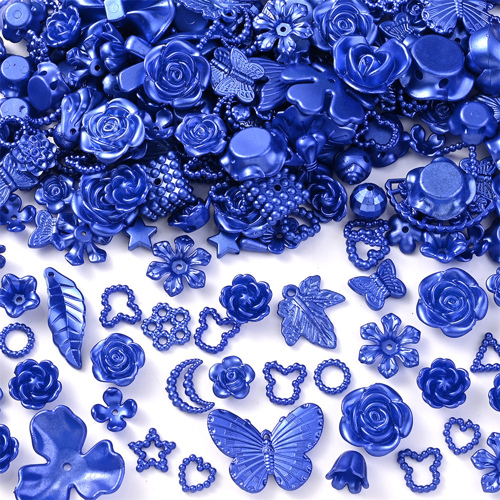 30g 8-40mm Bohemian Style Acrylic Mixed Beads