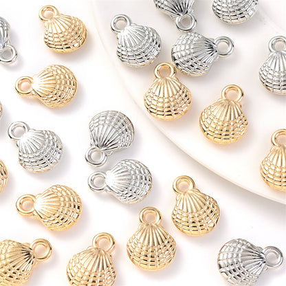 Gold and Silver CCB Shell Pendant Beads