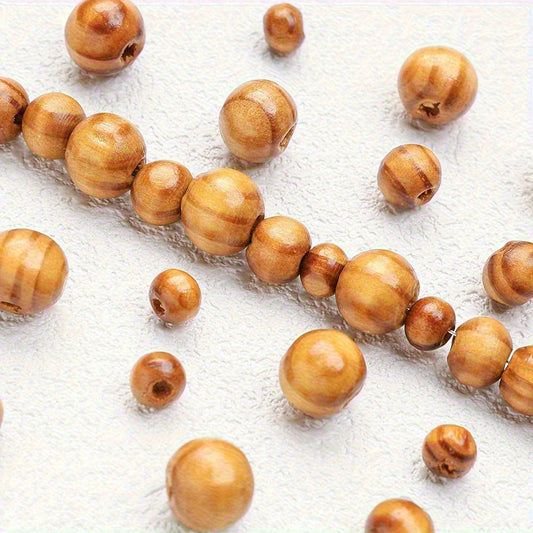 100/200/300PCS Multicolor Round Wooden Bead Set