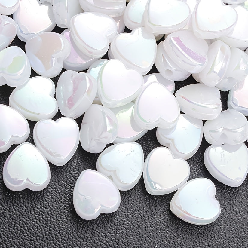 100-Piece 9 mm Love Acrylic Spacer Beads