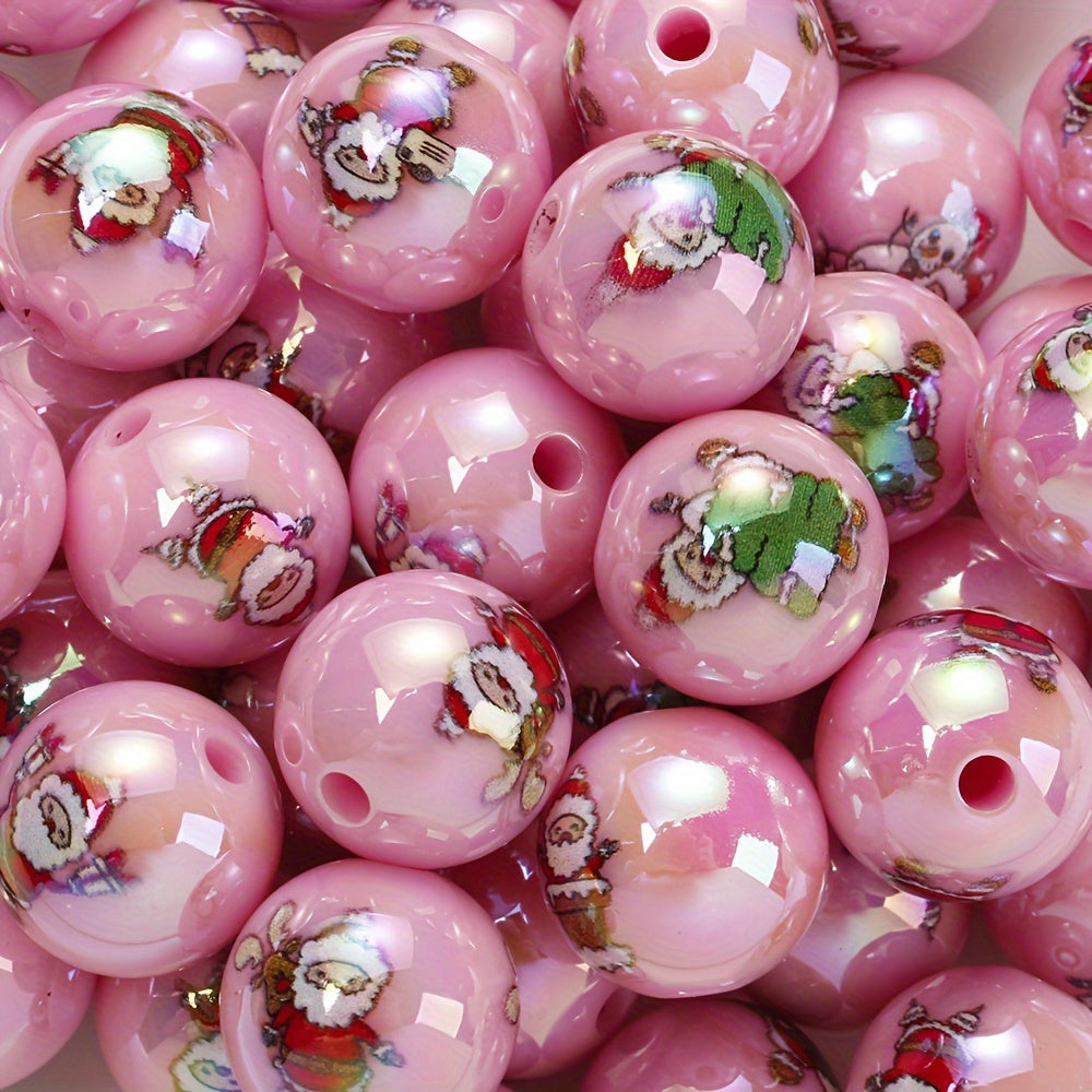 Christmas Printed Acrylic Beads
