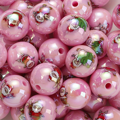 Christmas Printed Acrylic Beads