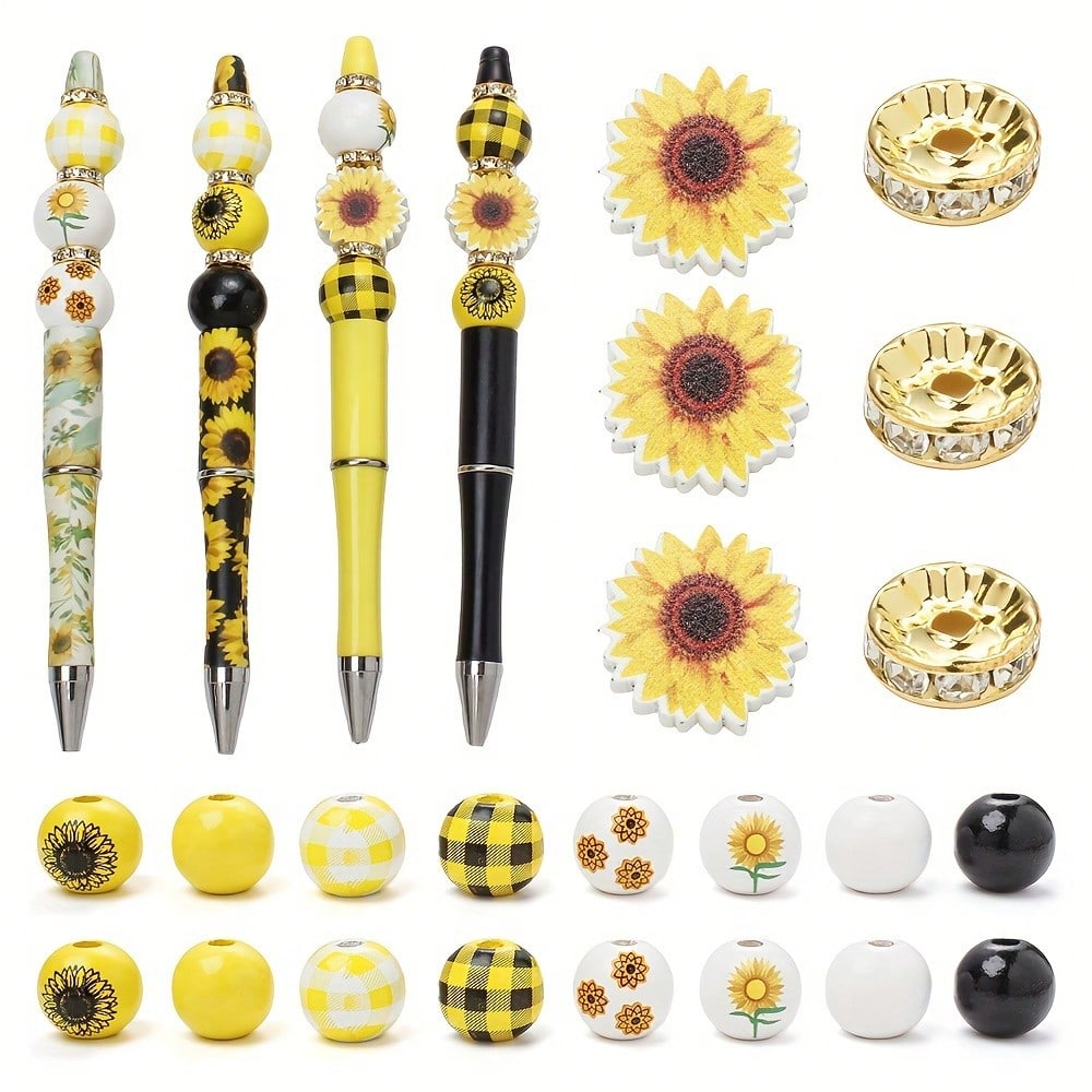 76pcs Sunflower Shape Bead Set