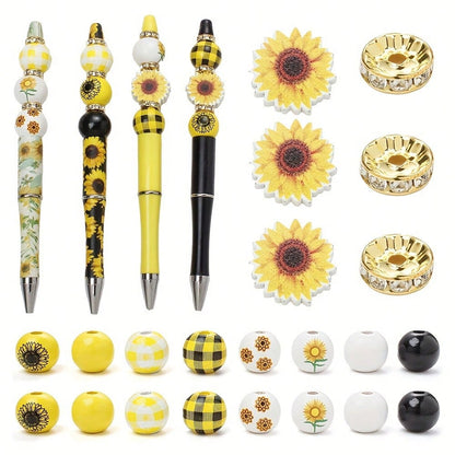 76pcs Sunflower Shape Bead Set