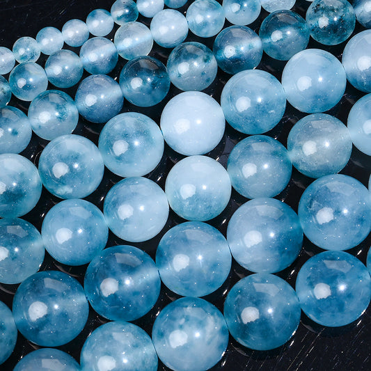 Deep Blue Jade Stone Beads