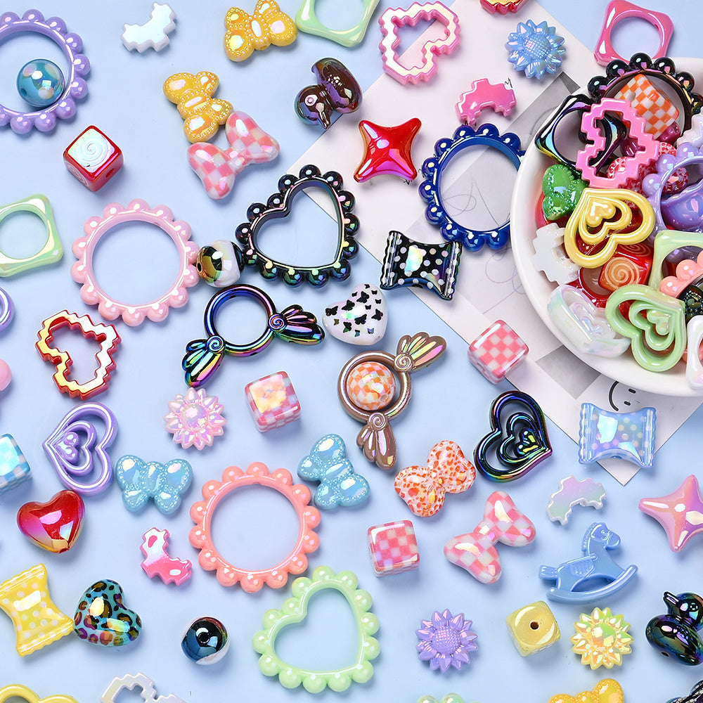 Vibrant Acrylic Spacer Beads