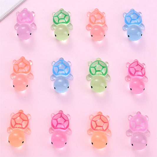 Luminous Turtle Resin Beads