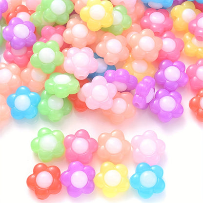 20pcs Flower Shaped Acrylic Spacer Beads