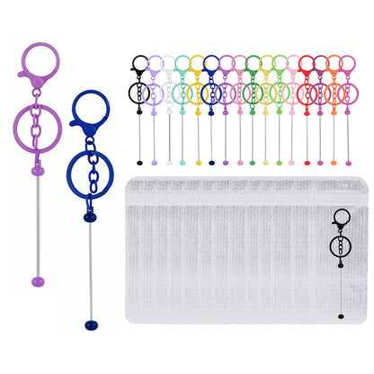 10-Piece Beadable Keychain Bar & Pouch Set