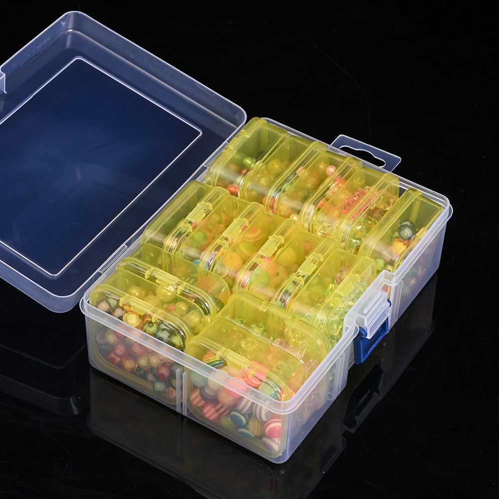 14pcs/box Transparent Plastic Storage Boxes
