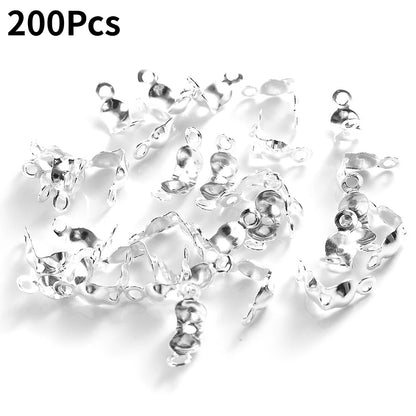100/200pcs 4x8mm Ball Chain Connector Crimp Beads