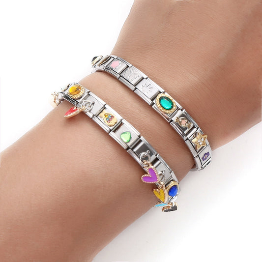 1PC Stainless Steel Modular Bracelet Link Set