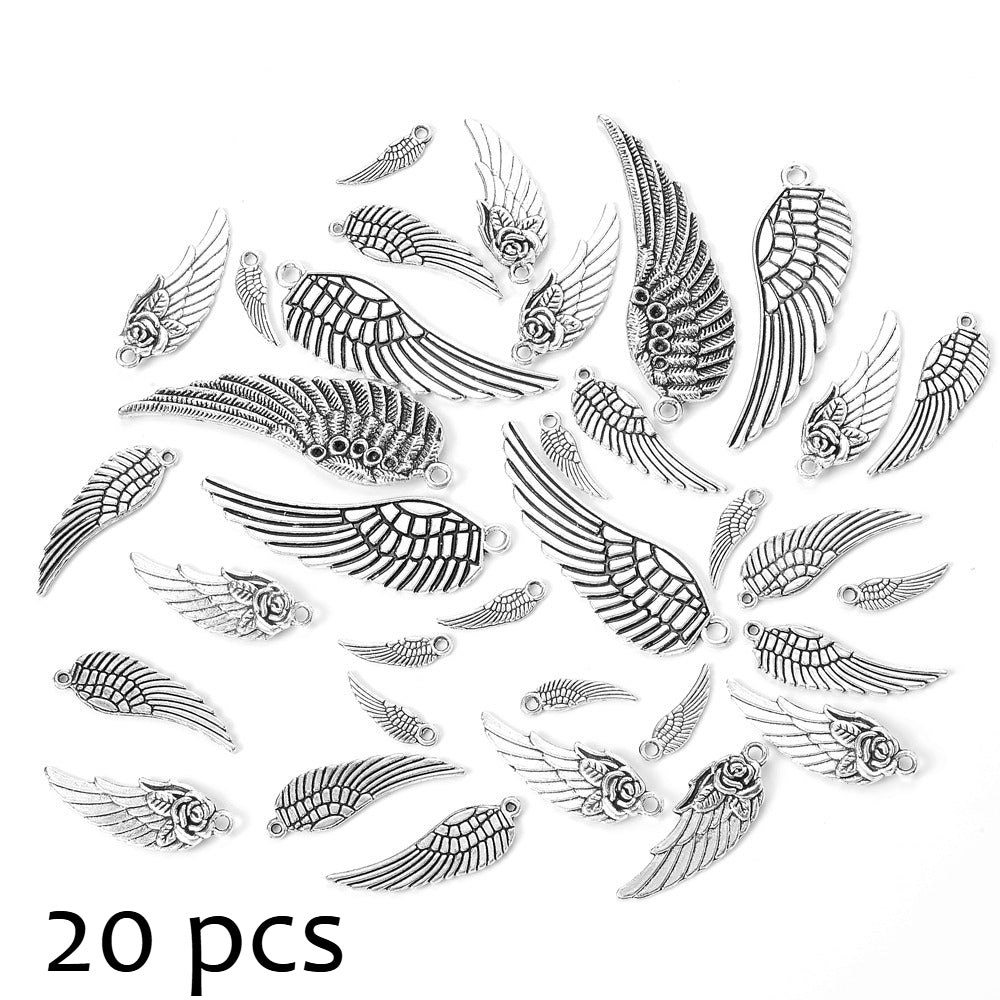 Vintage Alloy Wing Pendants