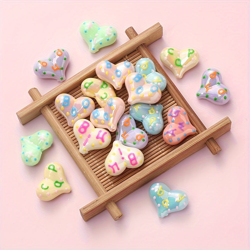 AB Love Letter Acrylic Beads