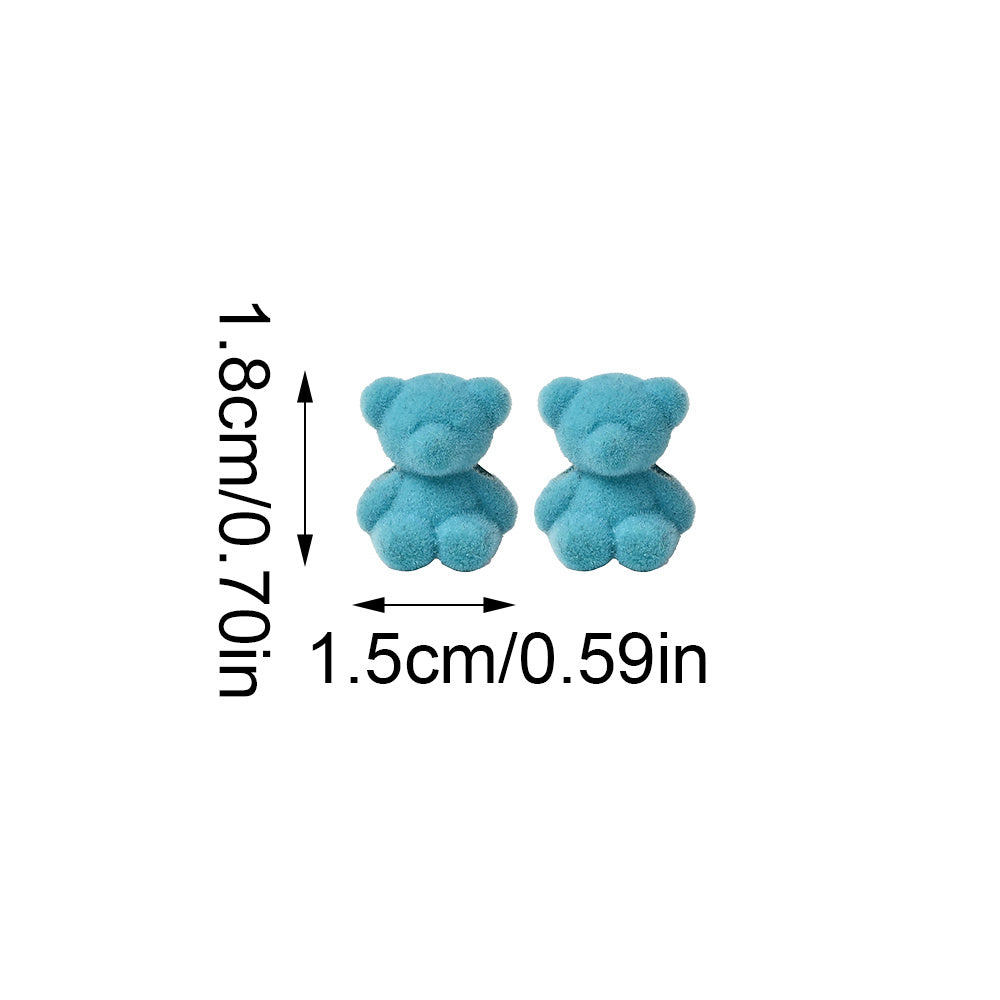 Resin Flocked Bowknot Beads