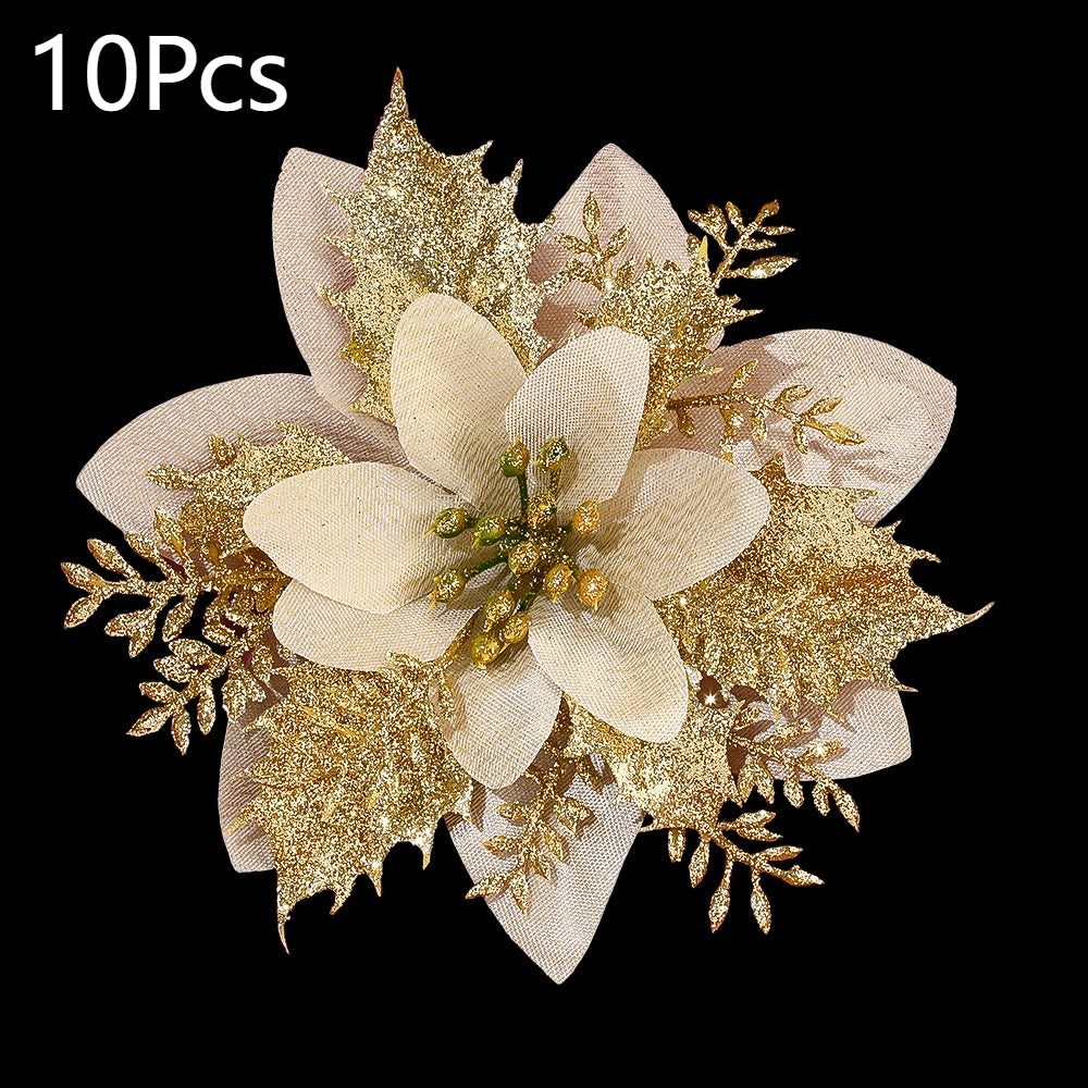 Elegant Handmade Christmas Plastic Flowers