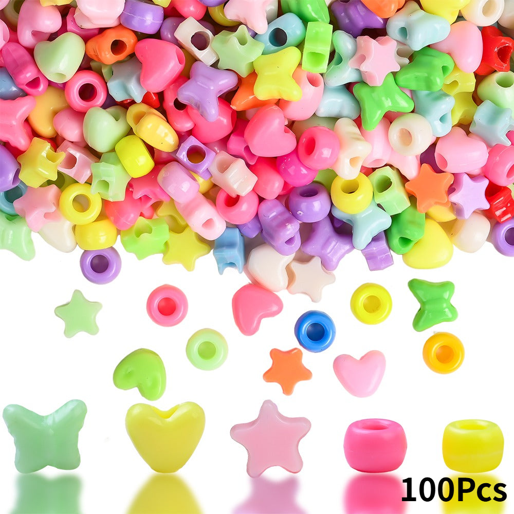 Mixed Heart Butterfly Acrylic Beads