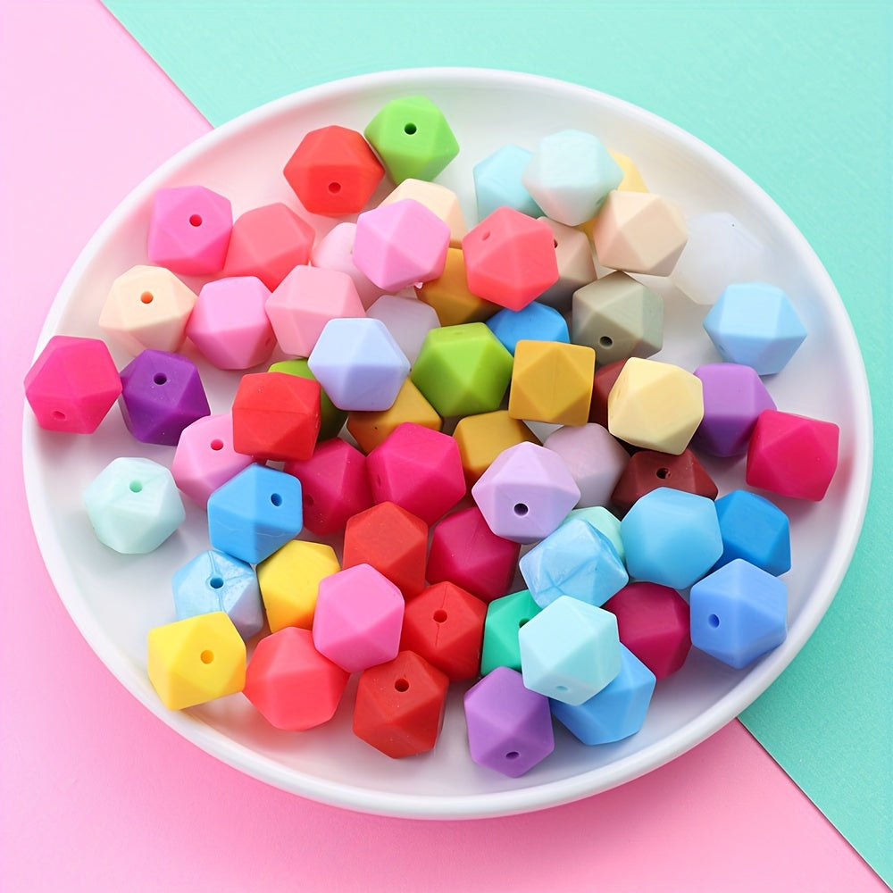 10PCS 15×19mm Polygonal Silicone Bead Set