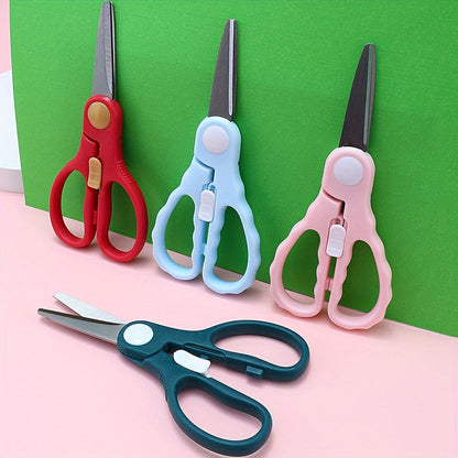 1PC Wave Heart Safety Scissors with Protective Cover