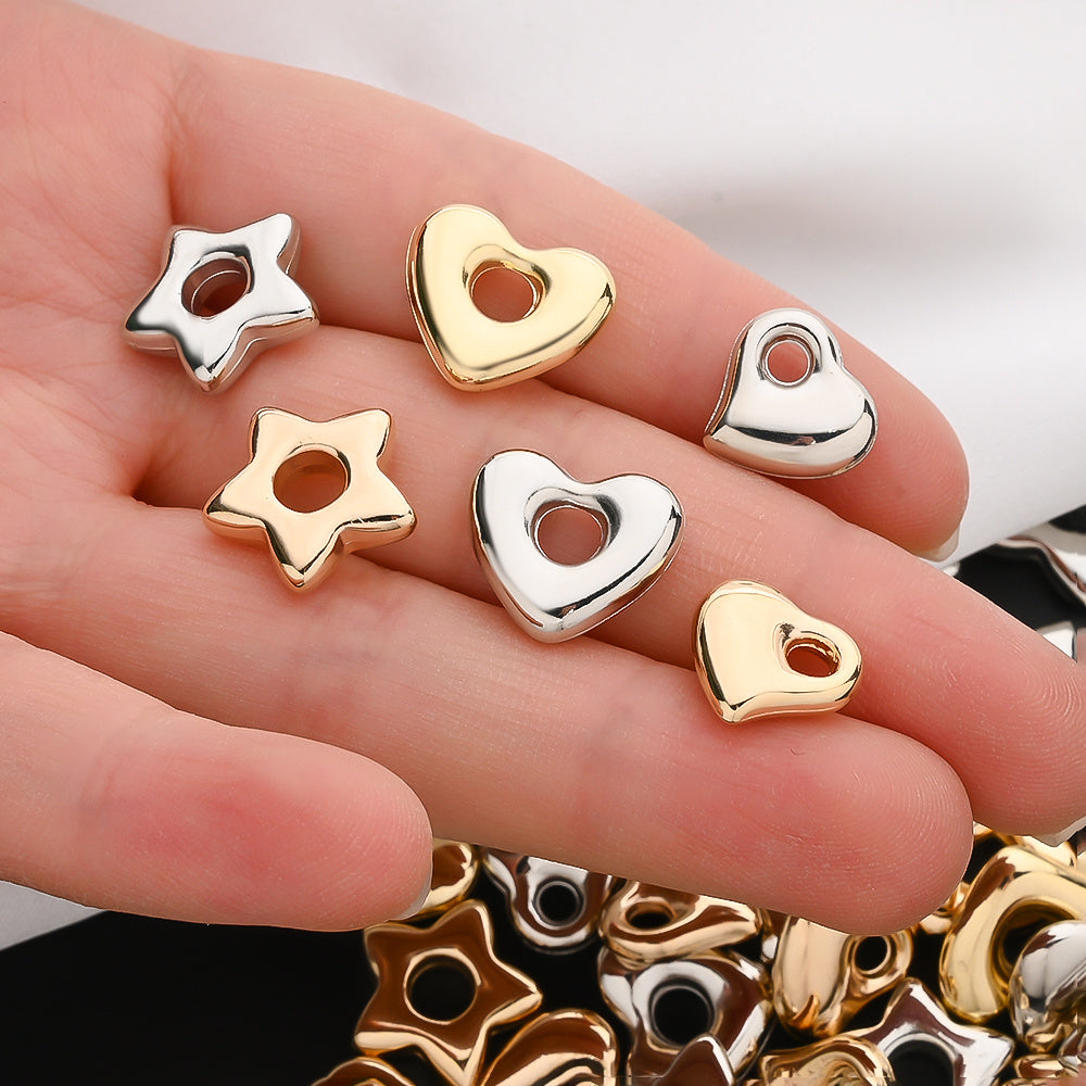 Star Heart CCB Beads