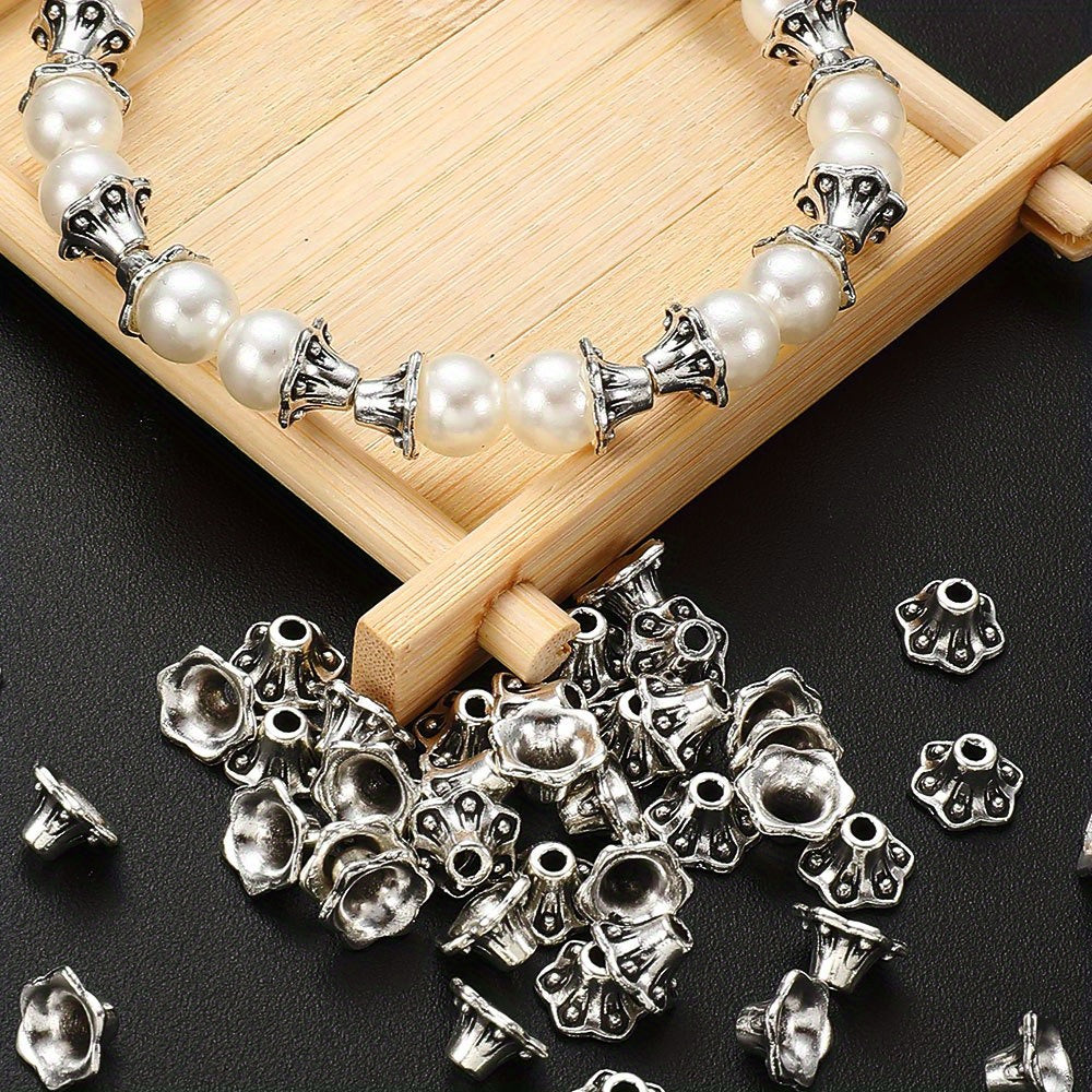 50pcs Alloy Morning Glory Spacer Beads