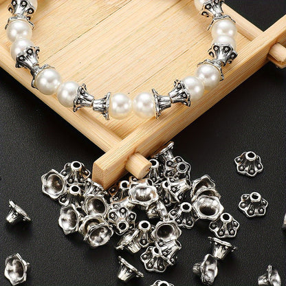 50pcs Alloy Morning Glory Spacer Beads